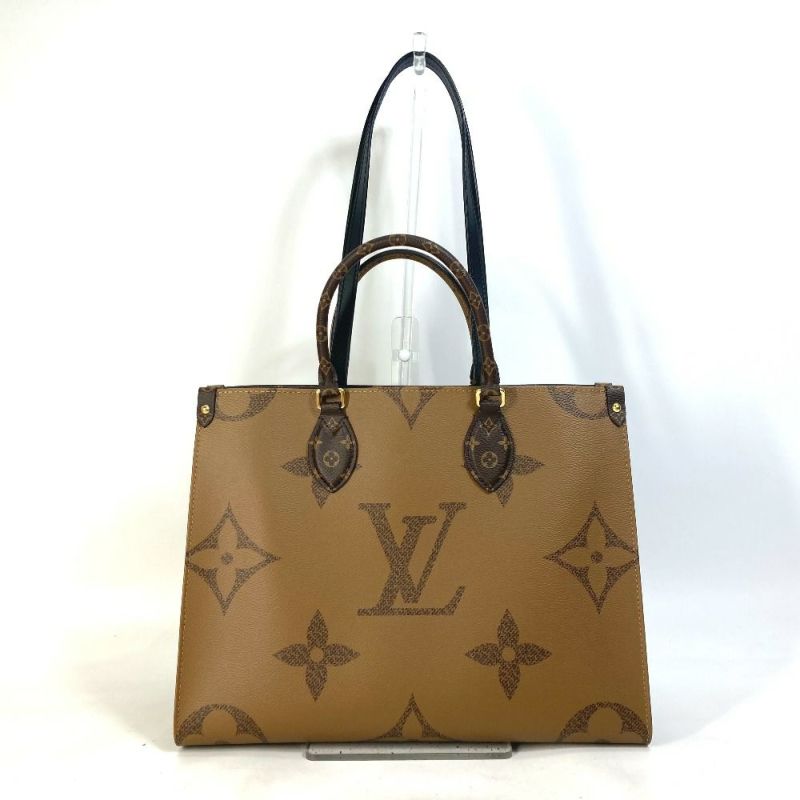 LOUIS VUITTON ルイヴィトン M45321 モノグラムジャイアント オンザゴーMM カバン 2WAY ショルダーバッグ 肩掛け トートバッグ  モノグラムジャイアントキャンバス レディース ブラウン 新品同様 【中古】 | ブランドショップリファレンス神戸