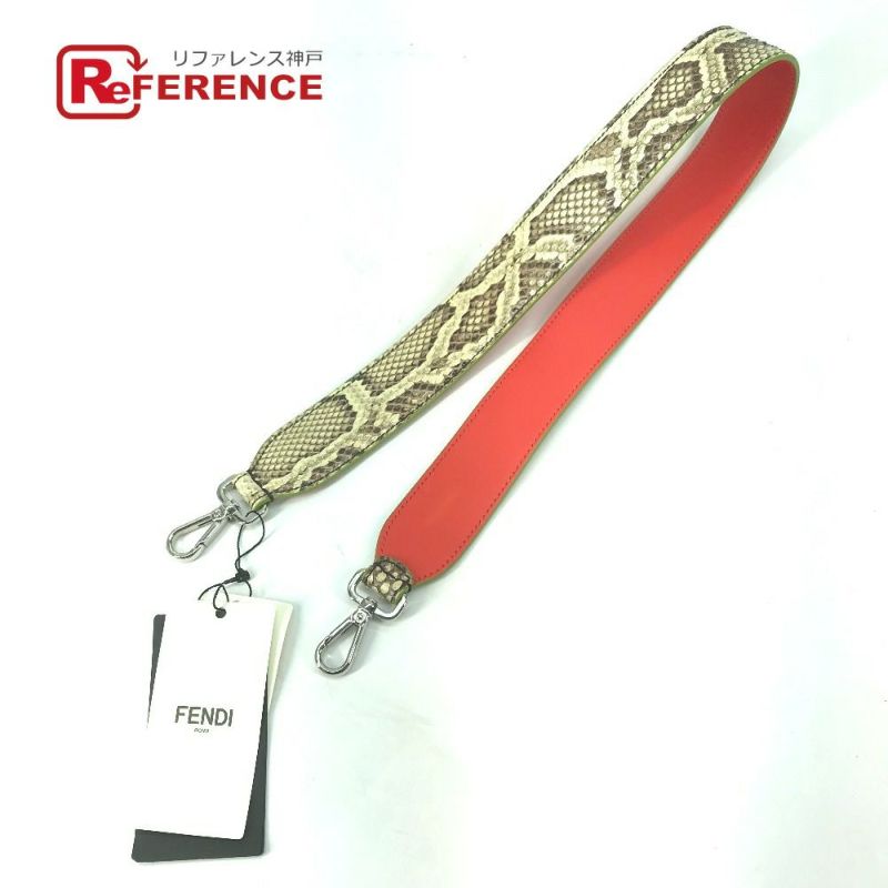 FENDI - フェンディ FENDI ストラップユー 8AV077 ショルダーストラップ パイソン レッド 新品同様 FENDI フェンディ 8AV077 ストラップユー ショルダーストラップ