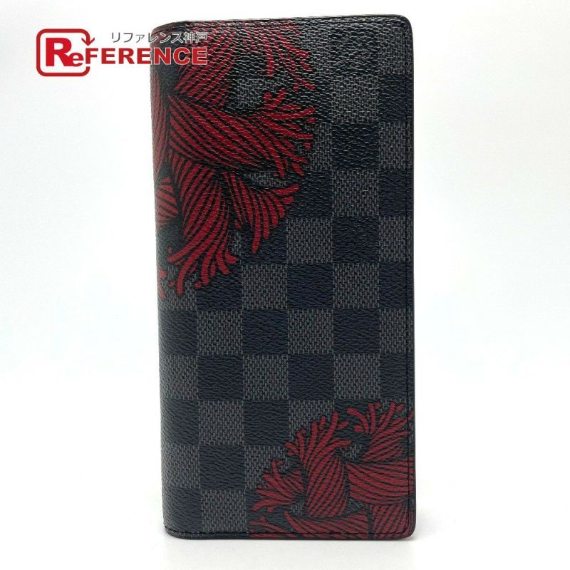 ルイ ヴィトン◎ポルトフォイユ ブラザ ダミエ グラフィット 長財布 二つ折り LOUIS VUITTON ルイヴィトン N41676 ダミエグラフィット