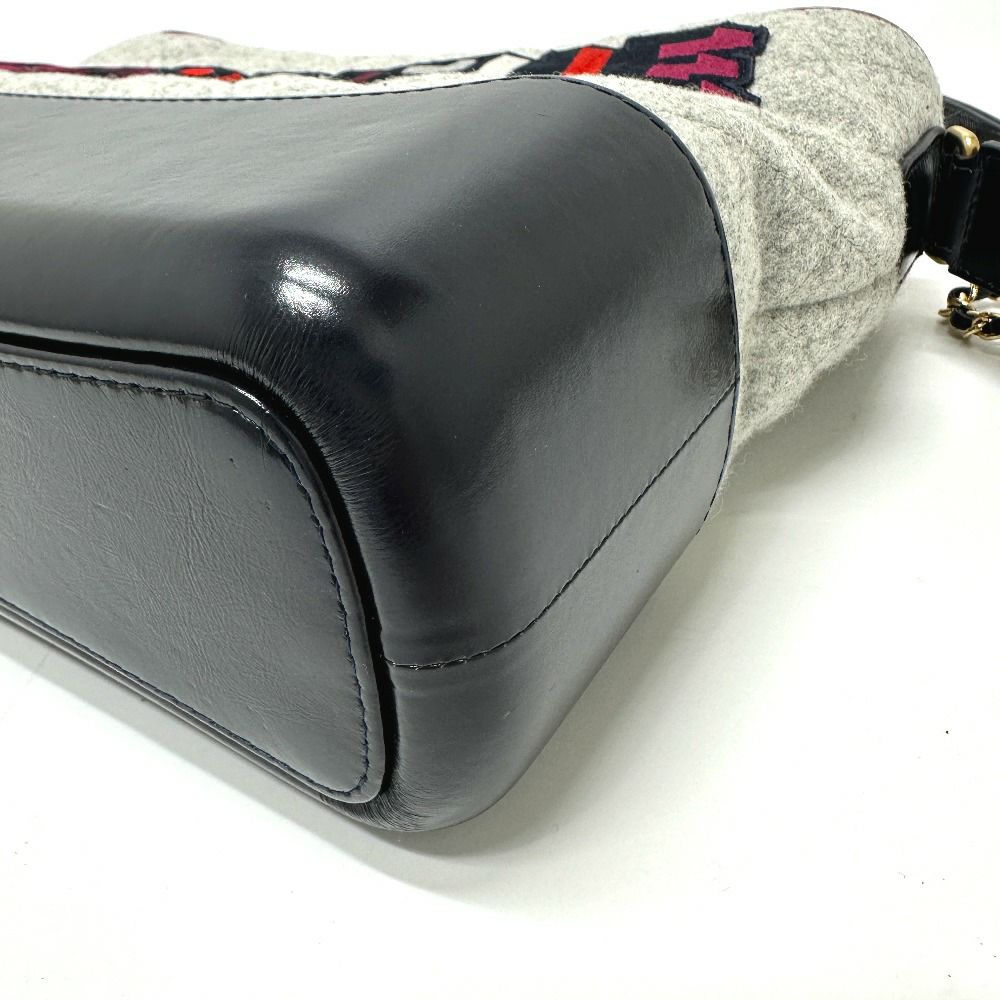 CHANEL シャネル CC ココマーク ガブリエル ドゥ ロゴ チェーンバッグ カバン ショルダーバッグ カーフスキン /ウール レディース ...